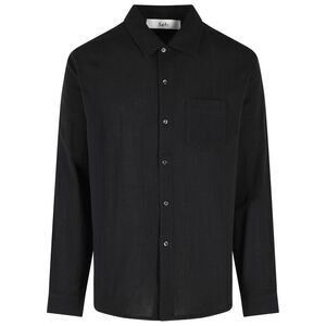 Sefr 'Leo' Black Cotton Shirt Men